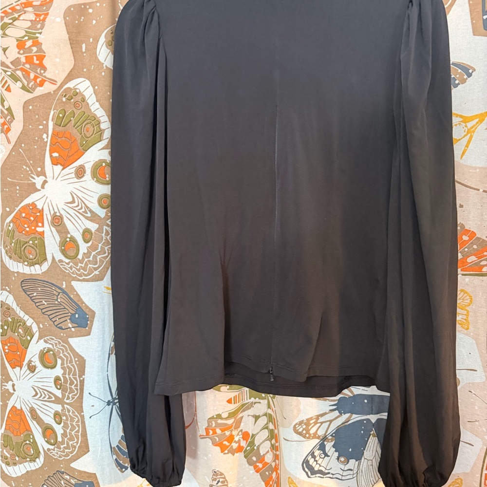 Bishop Blouse in Black by La Femme En Noir - Picture 2 of 4